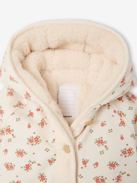 Newborn snowsuit with removable hood vanilla - vertbaudet enfant 