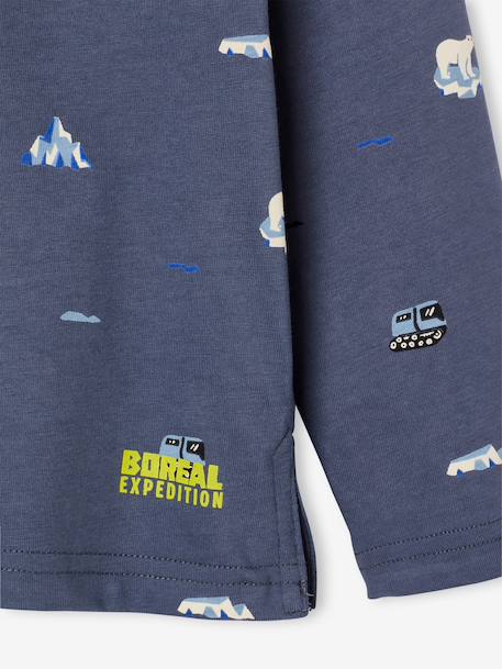T-shirt manches longues garçon bleu moyen - vertbaudet enfant 