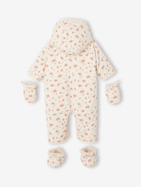 Newborn snowsuit with removable hood vanilla - vertbaudet enfant 