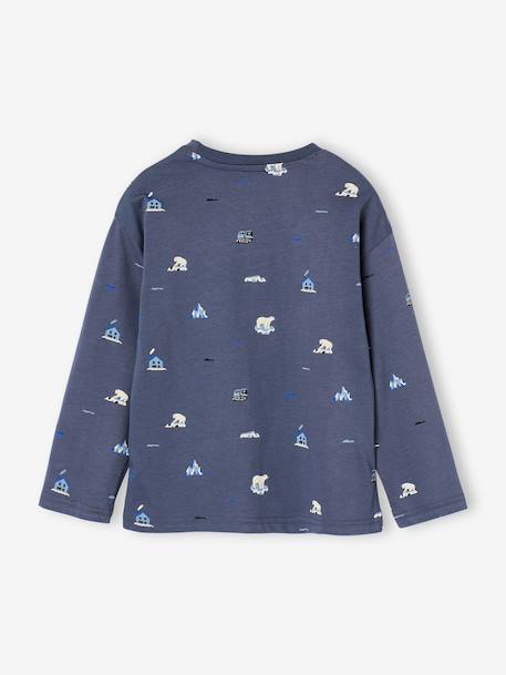 T-shirt manches longues garçon bleu moyen - vertbaudet enfant 