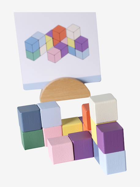 FSC® 100% wooden quick construction game multicoloured - vertbaudet enfant 