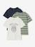 Pack of 3 short-sleeved t-shirts caramel+navy blue+pecan nut+sage green - vertbaudet enfant 