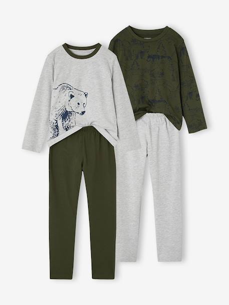 Lot de 2 pyjamas garçon vert sapin - vertbaudet enfant 