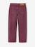 Embroidered girl's mom fit trouser grey green+plum+rosy - vertbaudet enfant 
