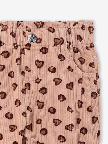 Corduroy trousers for baby girls blush - vertbaudet enfant 