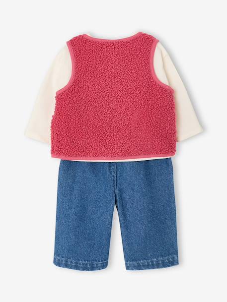 3-piece set for baby girls rosy - vertbaudet enfant 