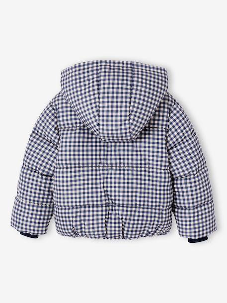 Hooded puffer jacket for girls blue - vertbaudet enfant 