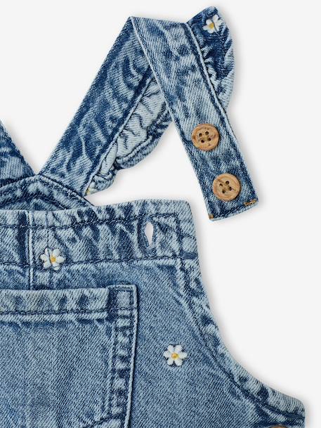 Denim dungarees for baby girls stone - vertbaudet enfant 