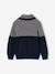 Knit snood neck jumper for boys green+navy blue - vertbaudet enfant 