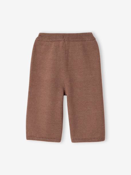 Knit trousers for baby girls chocolate - vertbaudet enfant 