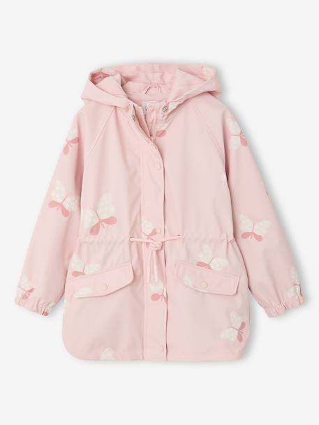 Ciré fille à capuche motifs magiques bleu ciel+rose+rose pâle+sauge imprimé - vertbaudet enfant 