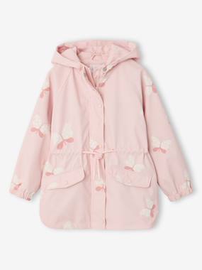 Girls-Hooded Raincoat with Magical Motifs for Girls