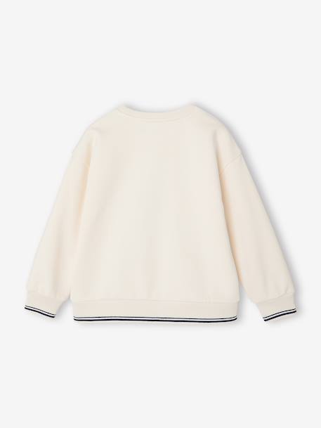 Crew neck sweatshirt for boys ecru - vertbaudet enfant 