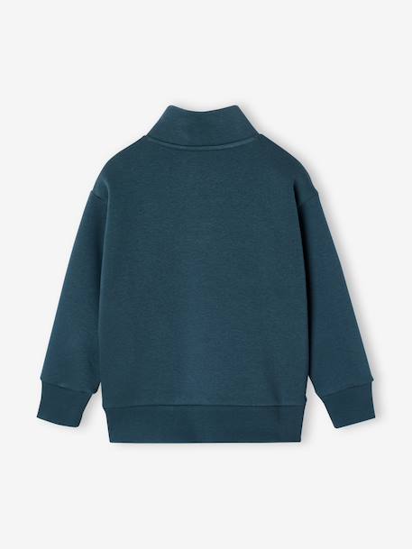 Sweat col camionneur garçon bleu canard+jaune - vertbaudet enfant 