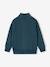 Sweatshirt with trucker collar for boys peacock blue+yellow - vertbaudet enfant 