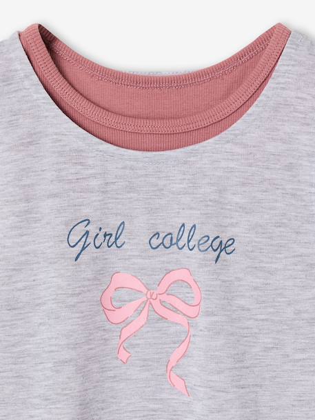 2-in-1 vest top for girls old rose - vertbaudet enfant 