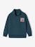 Sweat col camionneur garçon bleu canard+jaune - vertbaudet enfant 
