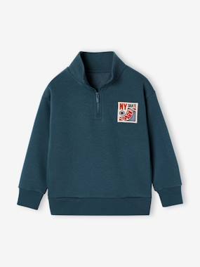 -Sweatshirt with trucker collar for boys