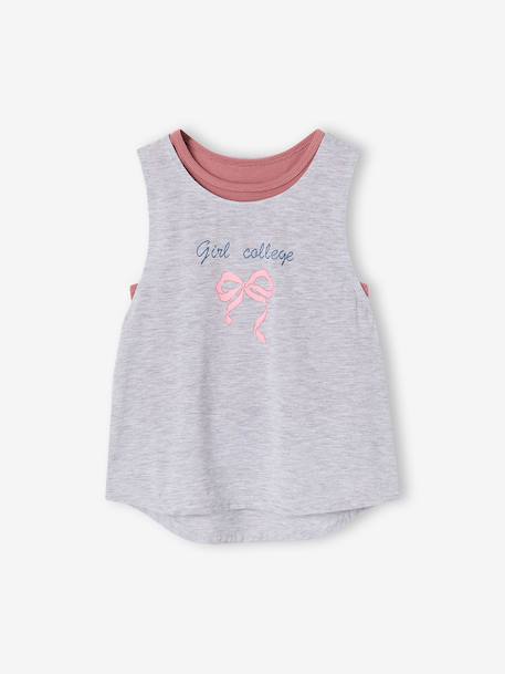2-in-1 vest top for girls old rose - vertbaudet enfant 