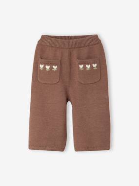 -Knit trousers for baby girls