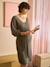 Maternity V-neck knit dress khaki - vertbaudet enfant 