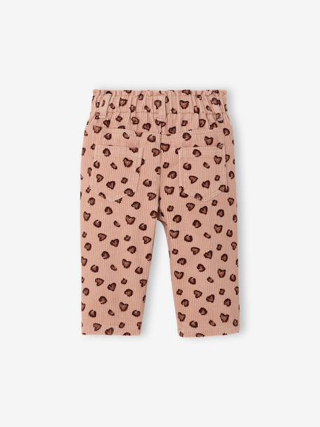 Corduroy trousers for baby girls blush - vertbaudet enfant 