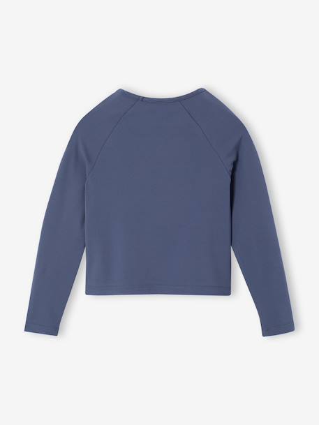 Technical long-sleeved T-shirt for girls medium blue - vertbaudet enfant 