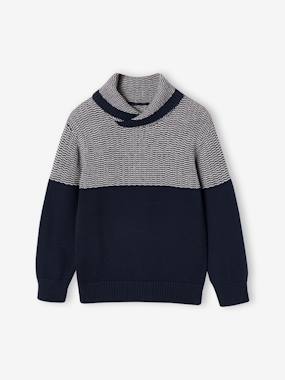 -Knit snood neck jumper for boys