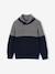 Knit snood neck jumper for boys green+navy blue - vertbaudet enfant 