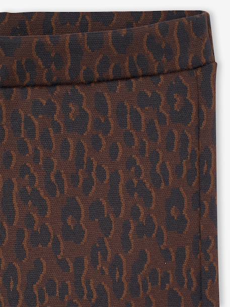 Pantalon fille jacquard chocolat - vertbaudet enfant 