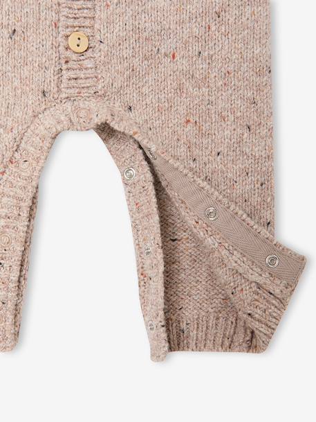 Knit playsuit and comforter set for newborn marl beige - vertbaudet enfant 