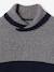 Knit snood neck jumper for boys green+navy blue - vertbaudet enfant 