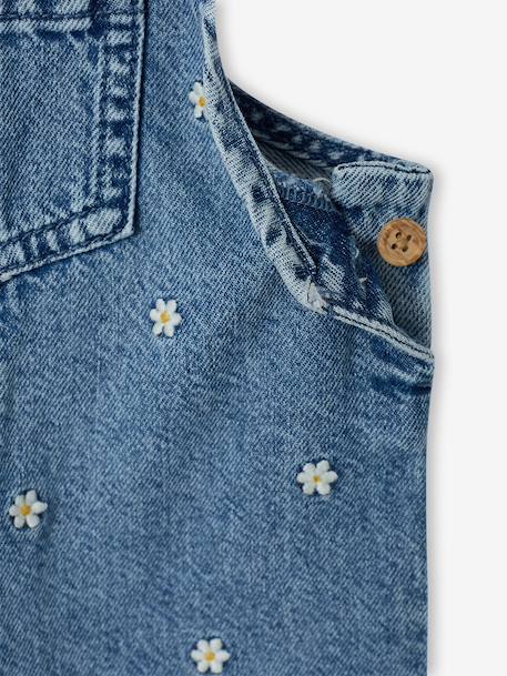 Denim dungarees for baby girls stone - vertbaudet enfant 