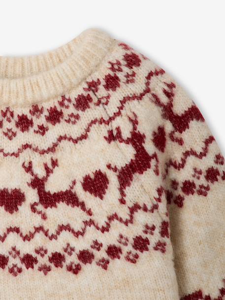 Long-sleeved jumper for baby girls vanilla - vertbaudet enfant 