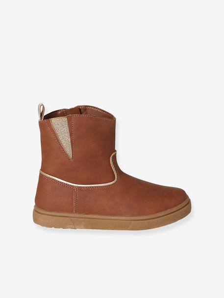 Boots enfant fille zippées marron - vertbaudet enfant 