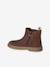 Boots enfant en cuir zippées jaune d'or+marron - vertbaudet enfant 
