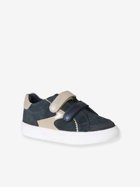 Chaussures-Chaussures fille 23-38-Baskets enfant fille cuir à scratchs