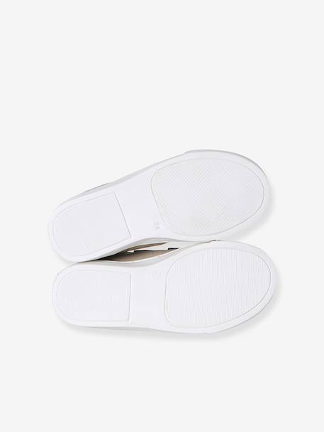 Leather trainers with touch-fastening straps for boys set brown - vertbaudet enfant 