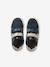 Hook-and-Loop Leather Trainers for Children, Designed for Autonomy ecru+navy blue+printed white - vertbaudet enfant 