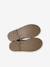 Leather zip-up ankle boots for kids brown+golden yellow - vertbaudet enfant 