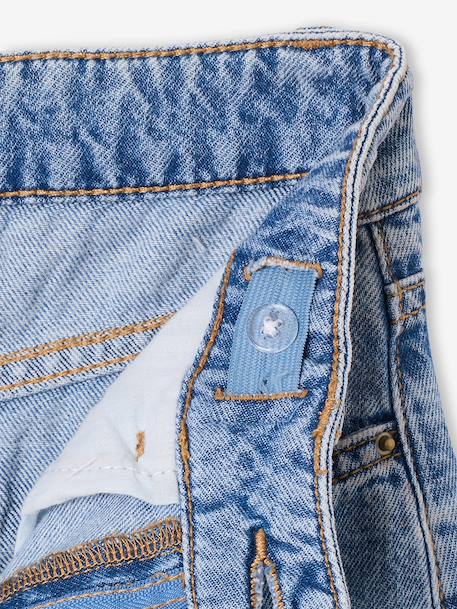Wide-leg jeans for girls medium blue - vertbaudet enfant 