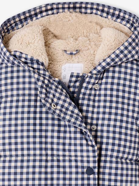 Doudoune à capuche fille bleu - vertbaudet enfant 