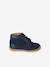 Lace-Up Soft Leather Ankle Boots for Babies, Designed for First Steps blue+navy blue+set blue - vertbaudet enfant 