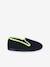 Elasticated Velour Slippers for Children blue+grey - vertbaudet enfant 
