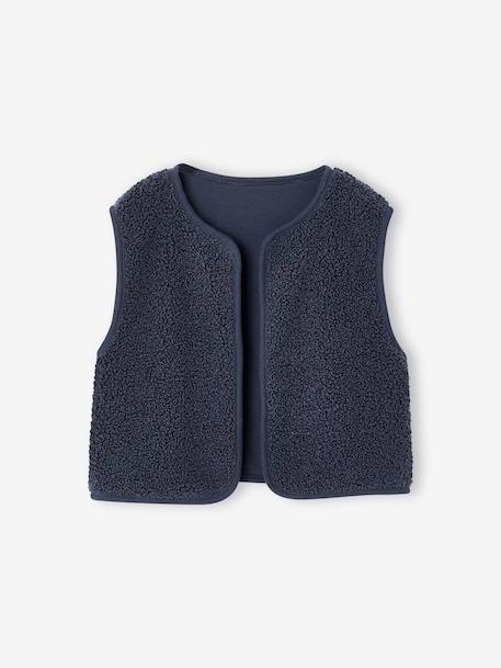 Dress and gilet set for girls slate blue - vertbaudet enfant 