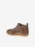 Boots souples en cuir zippées et élastiquées beige+camel+marine - vertbaudet enfant 