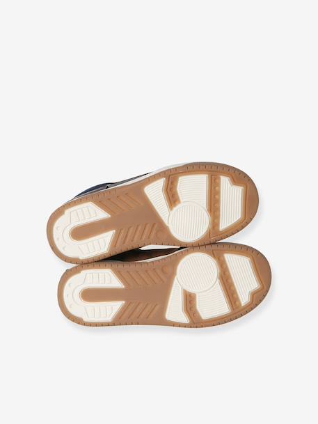Baskets enfant garçon synthétiques montantes élastiquées et zippées marron - vertbaudet enfant 