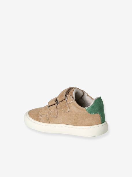 Chaussures bébé cuir à scratchs sable - vertbaudet enfant 