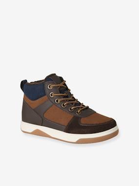 -High Top Lace-Up Trainers with Zip, for Boys