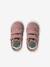 Trainers with leather velcro straps for babies gold+rosy+white - vertbaudet enfant 